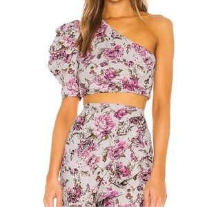 Revolve X Michael Costello Vessi Top in Pink Floral